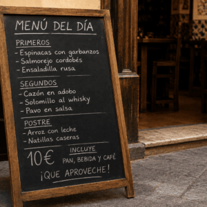Foto menu del dia por 10 euros en sevilla