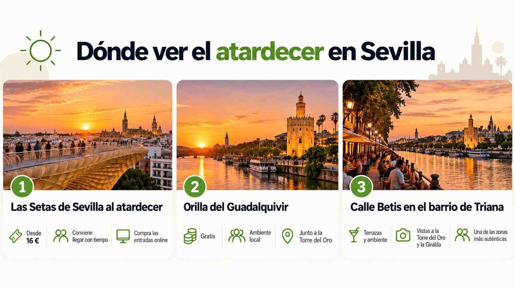 Donde ver atardecer en Sevilla