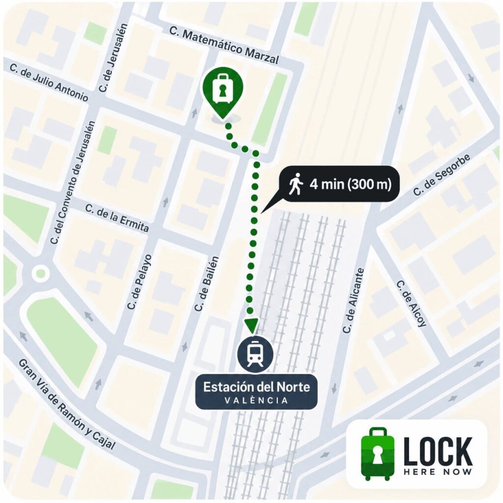 Localización Locker en Valencia estancion del norte